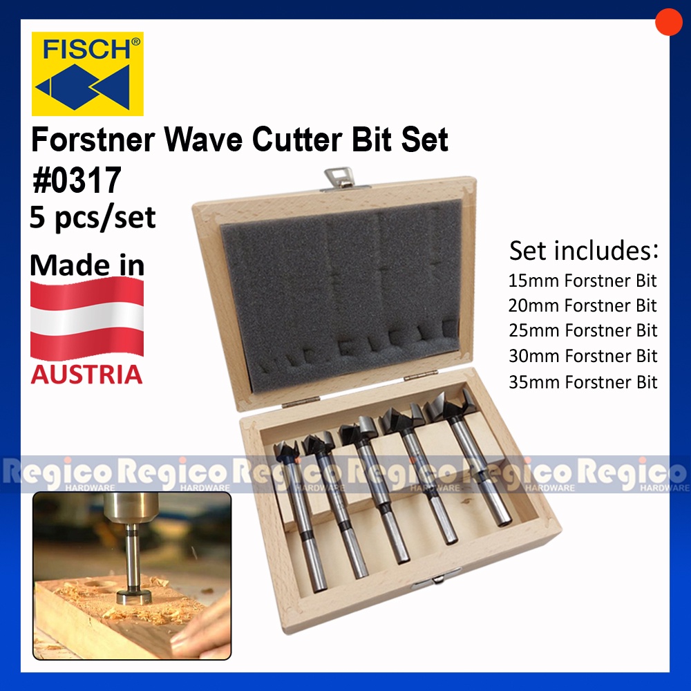 Fisch Tools Forstner Wave Cutter Bit Set Regico Hardware Shopee Philippines