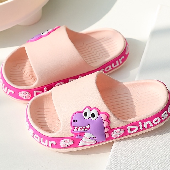 【ZLACK】Cute Dinosaur Cartoon Design Non-slip safety Yeezy Slides ...