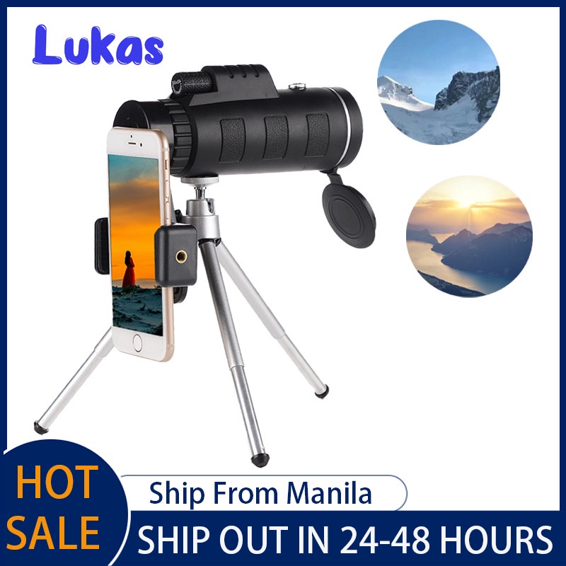Lukas Monoculars Low Light Night Vision Compass Mobile Phone Camera Telescope HD Vision 40x60