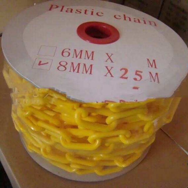 Plastic yellow chain =8mmx25m /6mmx25m | Shopee Philippines