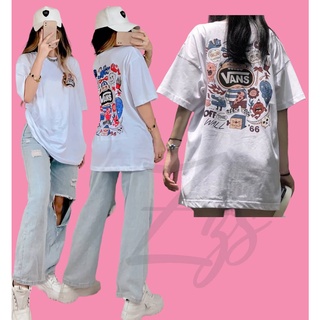 Oversized shirt for women pastel nude vintage graphic tees