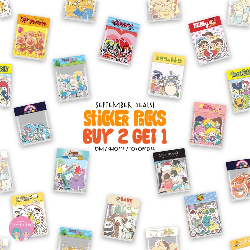 Buy 2 GET 1 STICKER PACK CUTE STICKER GHIBLI SAILOR MOON TOY STORY WE ...