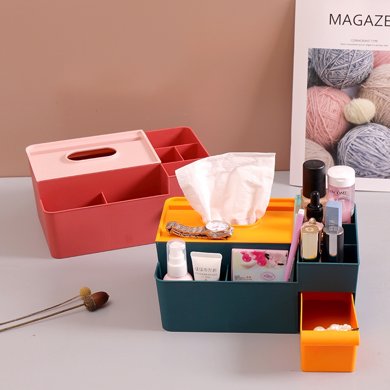 Desktop tissue storage box home office bathroom coffee table sundries ...