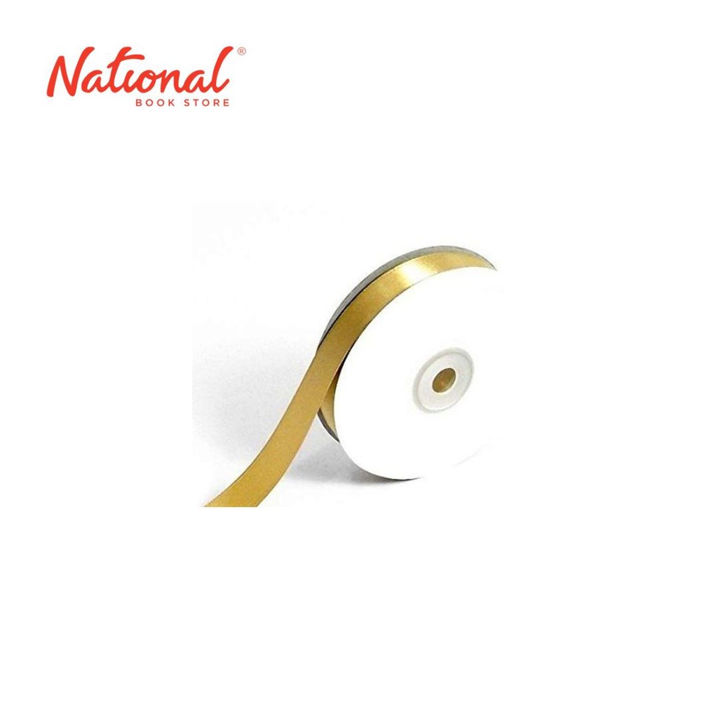 Sateen Ribbon No. 16 Matt Gold (sold per meter) National Book Store ...
