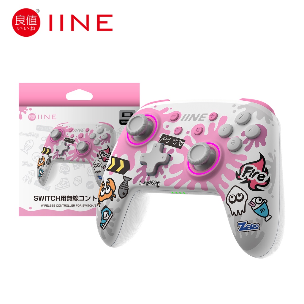 IINE Splatoon Wireless Controller Wake Up Support NFC Amiibo Compatible