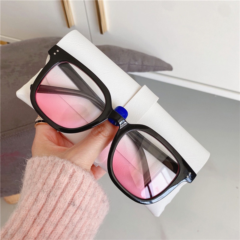 YO New Style Blush Glasses Female Tik Tok Black Frame Transparent Frame ...