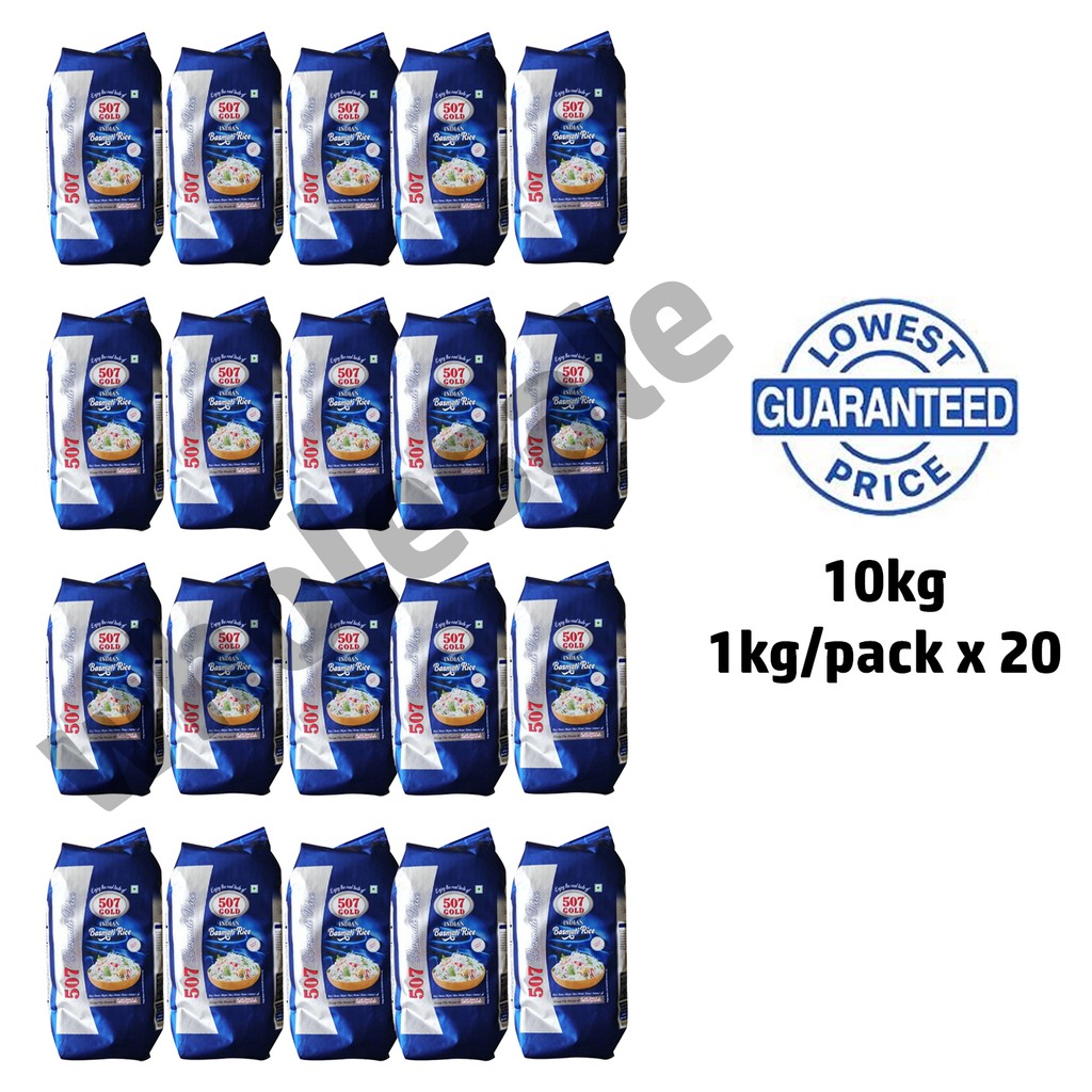 507 Gold Indian Basmati Rice 20kg (20 pcs of 1kg packs) Shopee