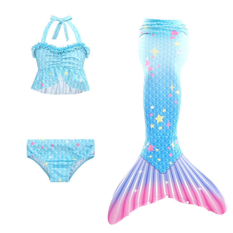 ☃♤๑Girls Mermaid Swimsuit Clothing Children Mermaid Tail Princess Skirt ...