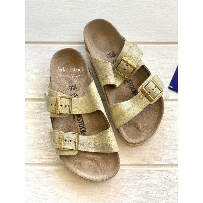 Washed metallic cream hot sale gold birkenstock