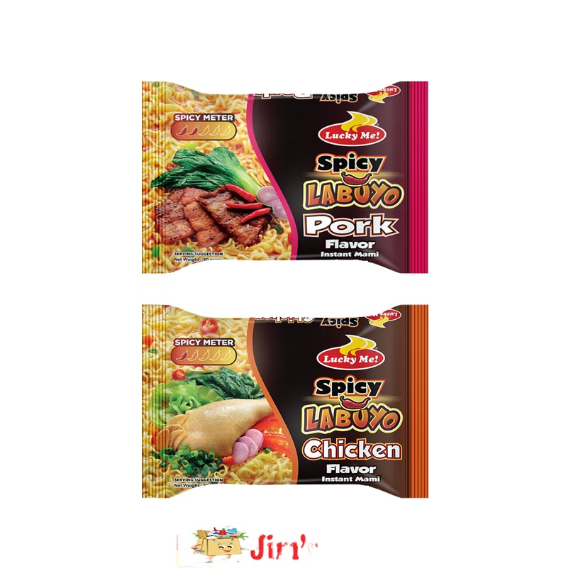 Jims Lucky Me Spicy Labuyo Chicken/Pork Instant Mami Noodles 50g (1pc ...