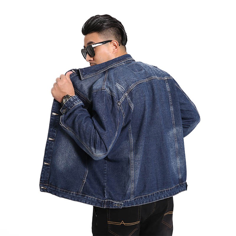 Denim jacket big size best sale