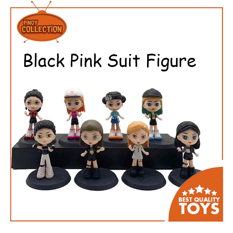Figure Black Pink Set Figure Toy Cute Mini Set 8 Collectible Figures ...