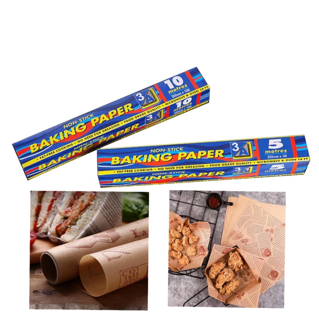 3A Baking Paper Barbecue Double-sided Silicone Oil Paper Parchment 5M ...