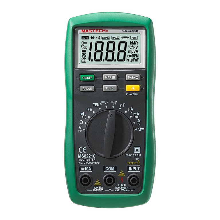 Huayi MS8221C digital multimeter automatic range transistor hFE test
