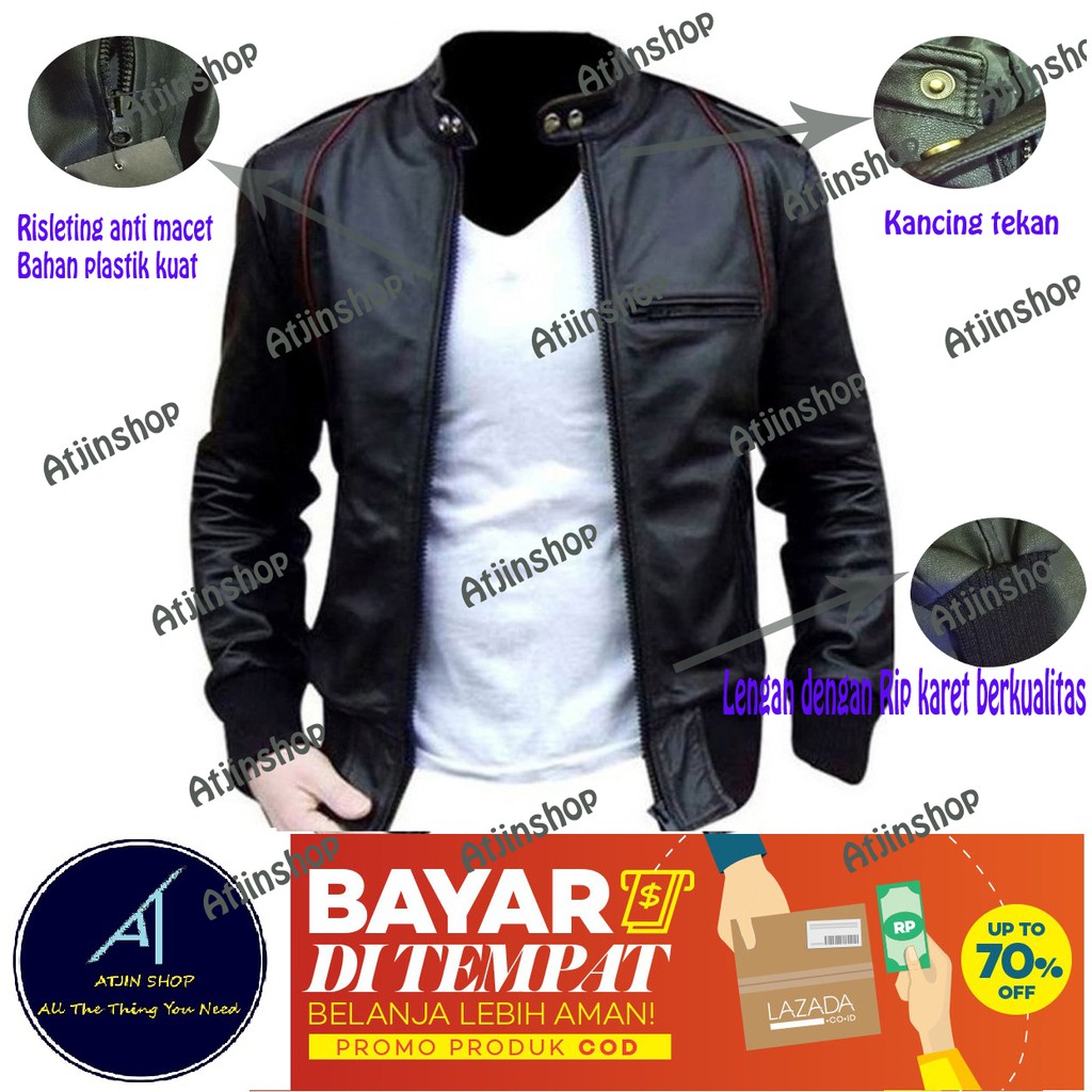 Ariel, Black leather jacket main image 0