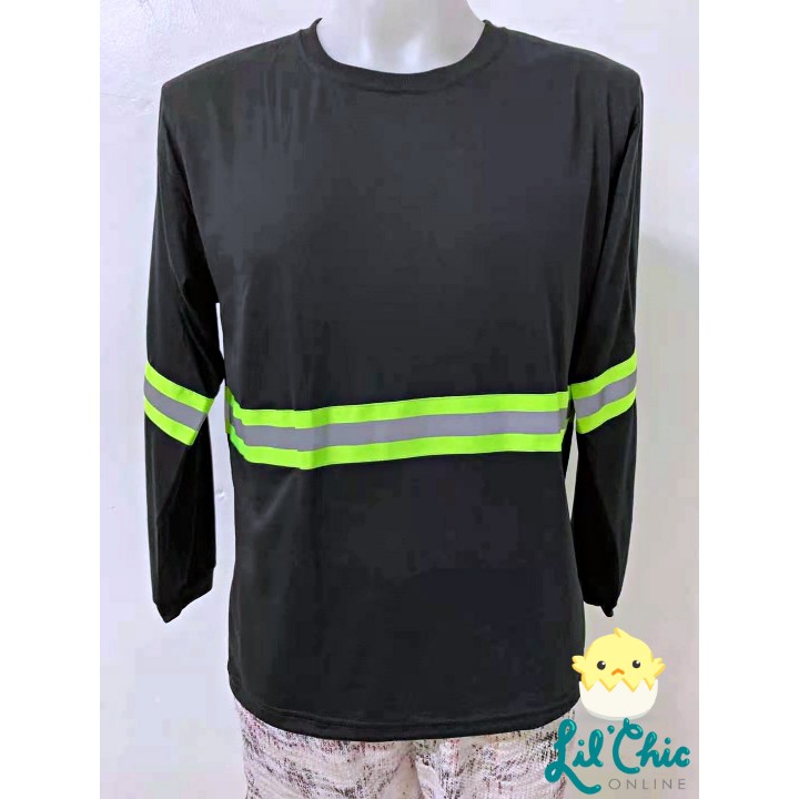 LIL CHIC ♥ REFLECTORIZED Men's Long Sleeve Shirt Round Neck Site ...