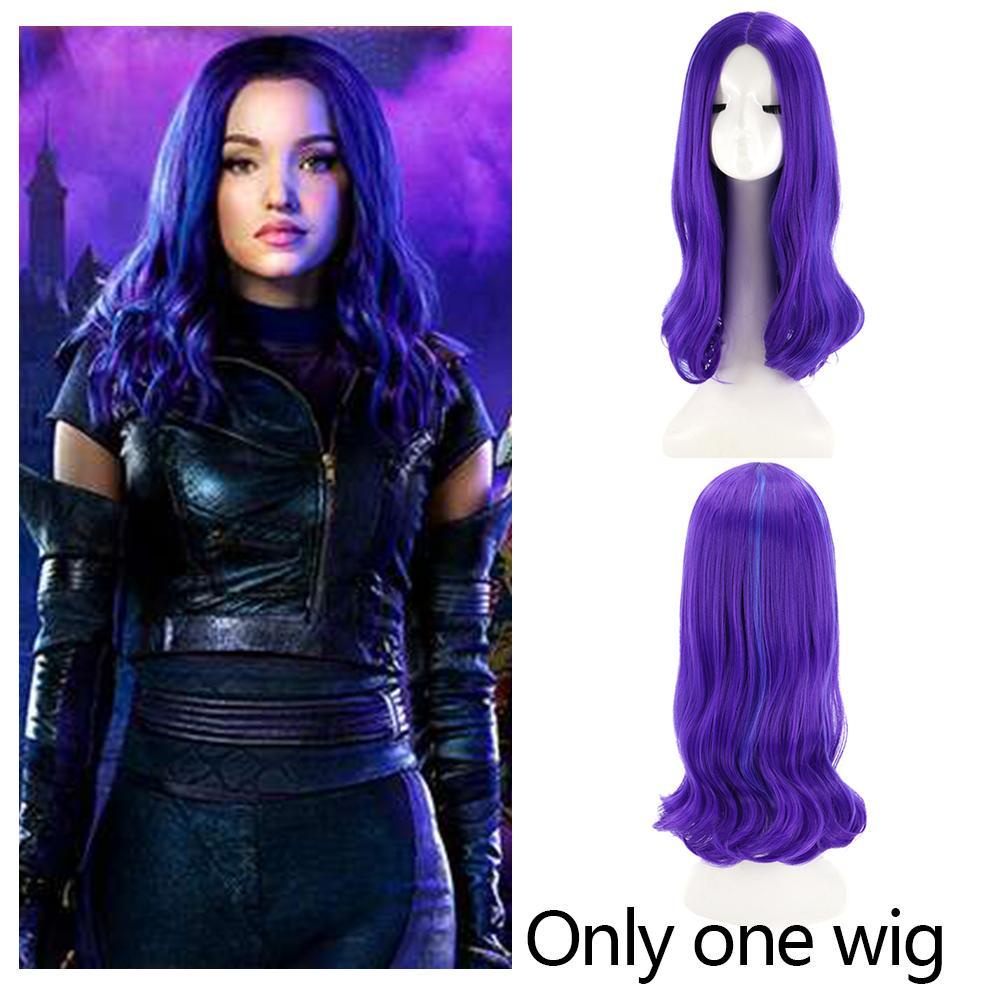 Disney Descendants 3 Mal Wig by Disguise Blue COS wig K9S2 g9R1 ...