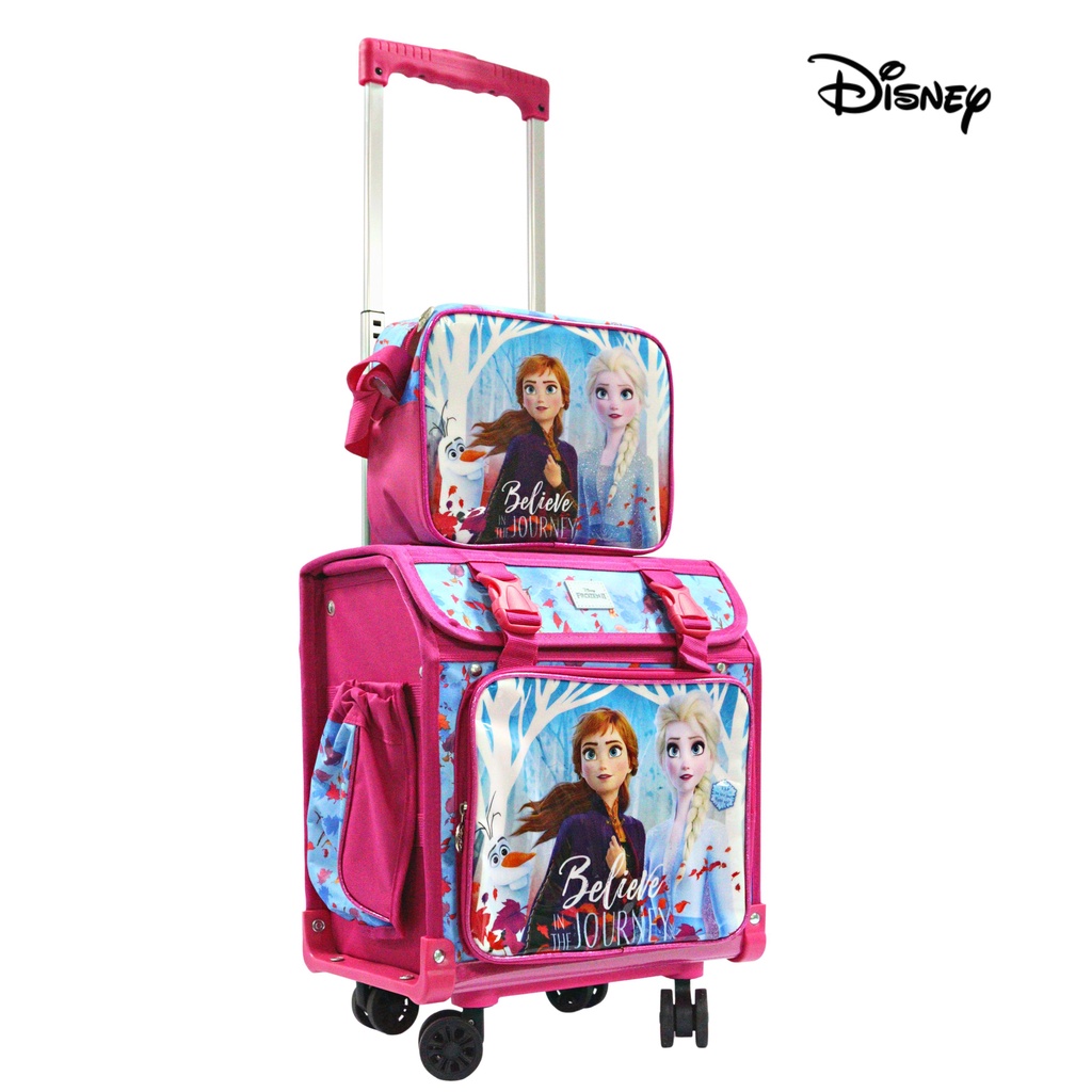 Disney Frozen II School Small Box Type Trolley Bag Set