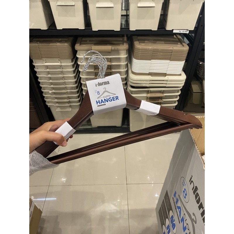 Informa SET OF 8 CLOTH HANGER (CLOTHING HANGER 1 SET CONTAINS 8 ...