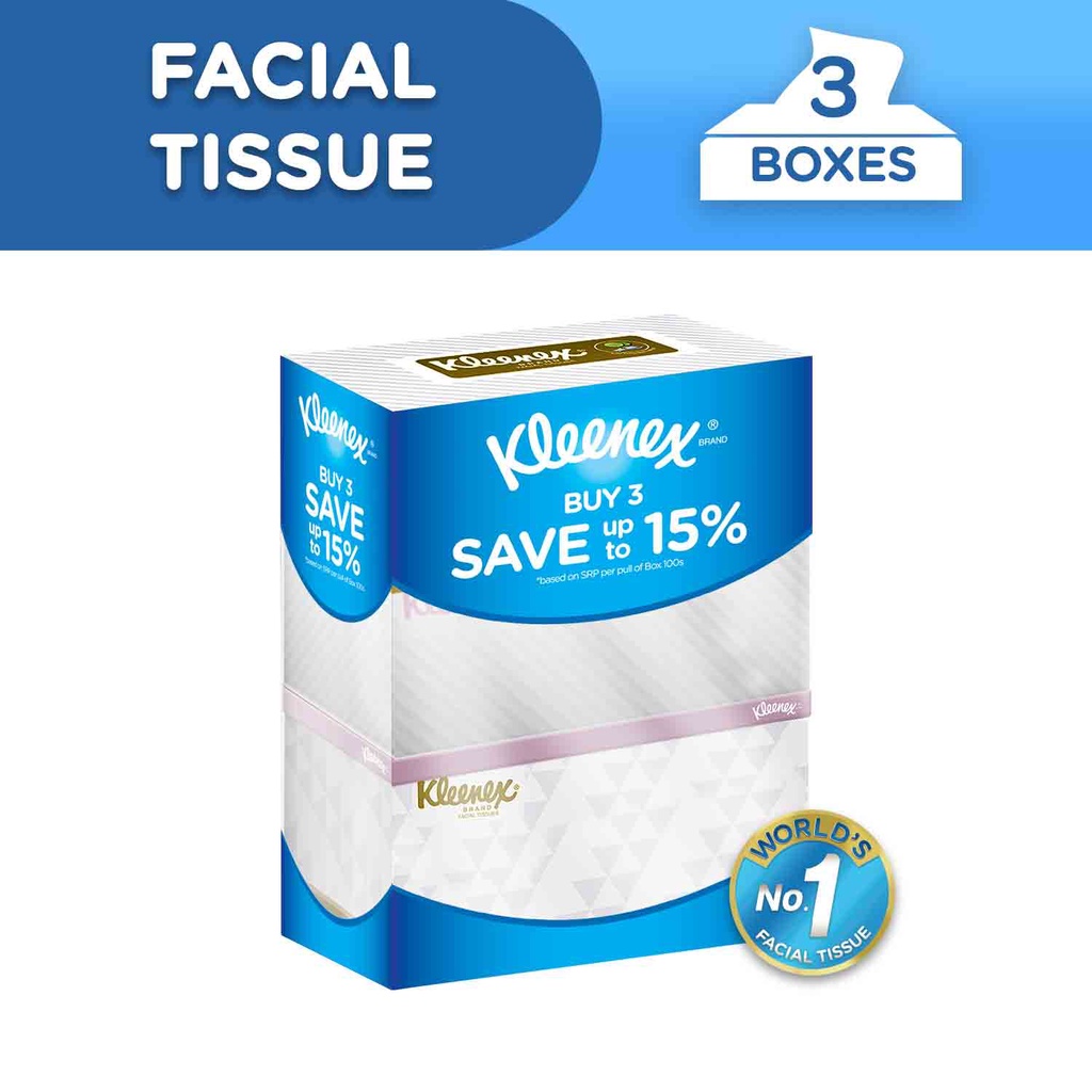 Kleenex Facial Tissue Box 190 Sheets x 3 Boxes Shopee Philippines