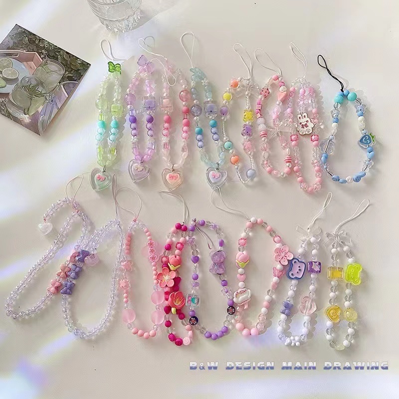 Fashion Chain Phone Universal ins cartoon color cute chain phone rope