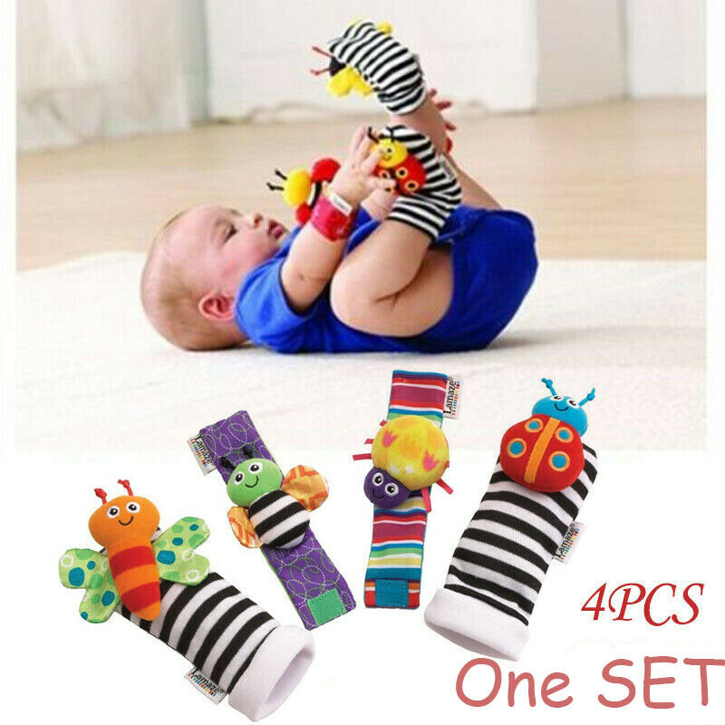 UK Lamaze Rattle Set Baby Sensory Toys Foot finder Lovable Characters Socks Wrist Rattles Bracelet Comfortable Bright Colors Shopee Philippines