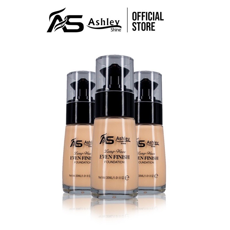 Ashley Shine Liquid Foundation Full Coverage Matte Finish Waterproof ...