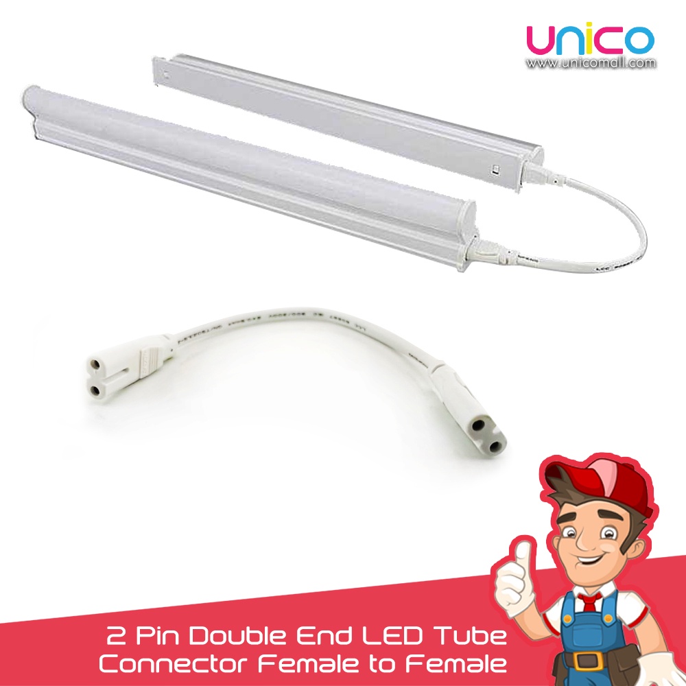 Unicomall (10pcs/pack) T4 T5 T8 2 Pin Double End LED Tube Connector ...