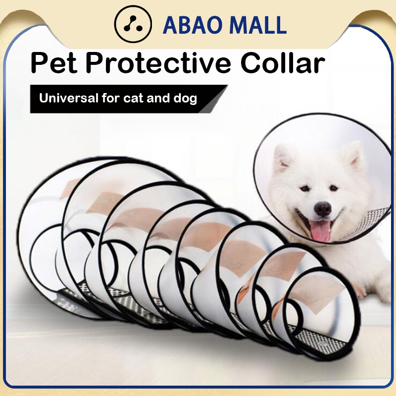 Pet Elizabeth Circle Adjustable Pet Cat Dog Head Cover Protective Cone Anti bite Shopee Philippines