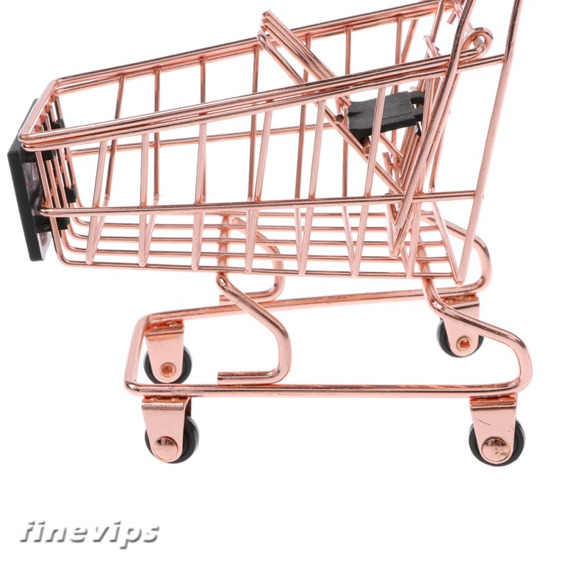 Mini Metal Shopping Cart Salesman Sample Kids Pretend Play Toy Rose ...