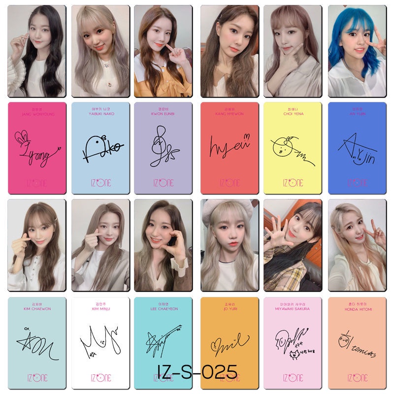 Korean Girl Group IZONE Merchandise Homemade Photocard Cheer Card ...