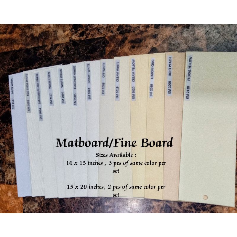 Matboard/Fine Board, (1.2 thickness) Shopee Philippines