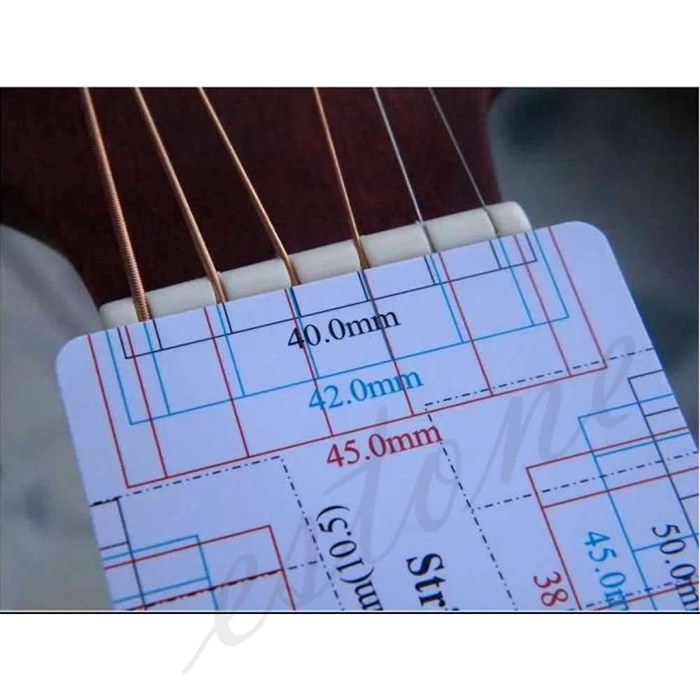 Richh New Guitar Bass Ruler String Pitch Ruler Action Ruler Card ...