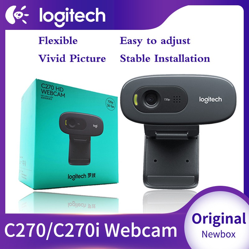 New Logitech C270i c270 HD Webcam Desktop Computer Camera With