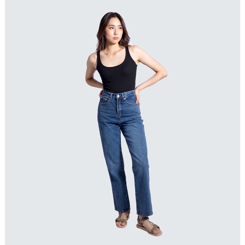 Mantou Reeze Full Length Straight Leg Jeans | Shopee Philippines
