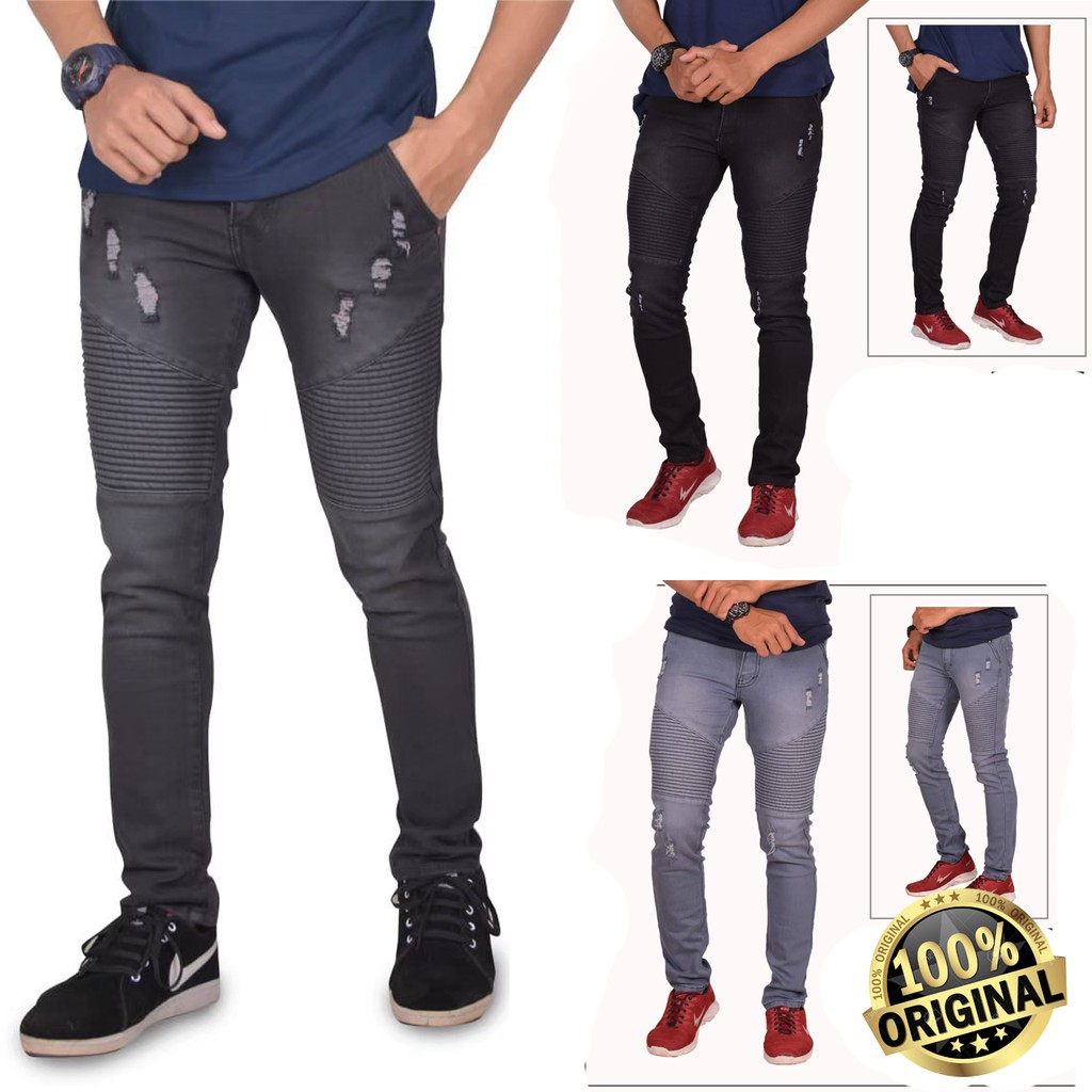 Beaver Denim Pants Ripped Jeans | Shopee Philippines