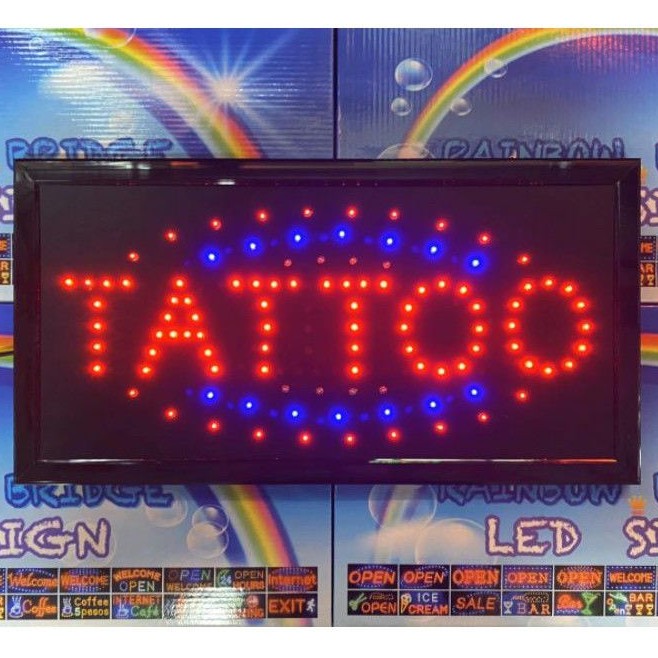 TATTOO - RAINBOW BRIDGE LED SIGNAGE (New-Small-Large) #SIZE: W48cm ...