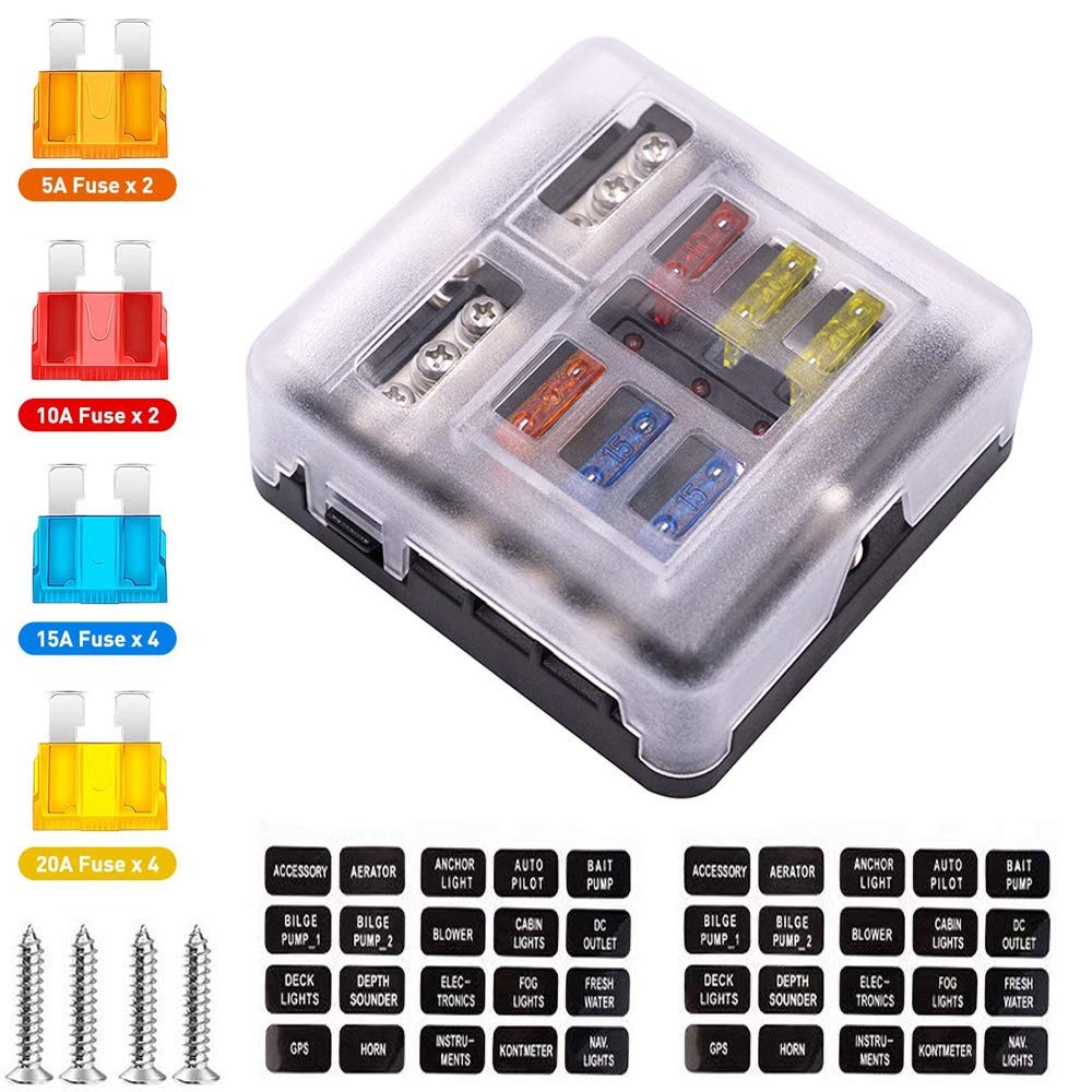 ☒6 Way Blade Fuse Box Block Holder 5A 10A 15A Free Fuses with LED Indicator  water proof Shopee Philippines