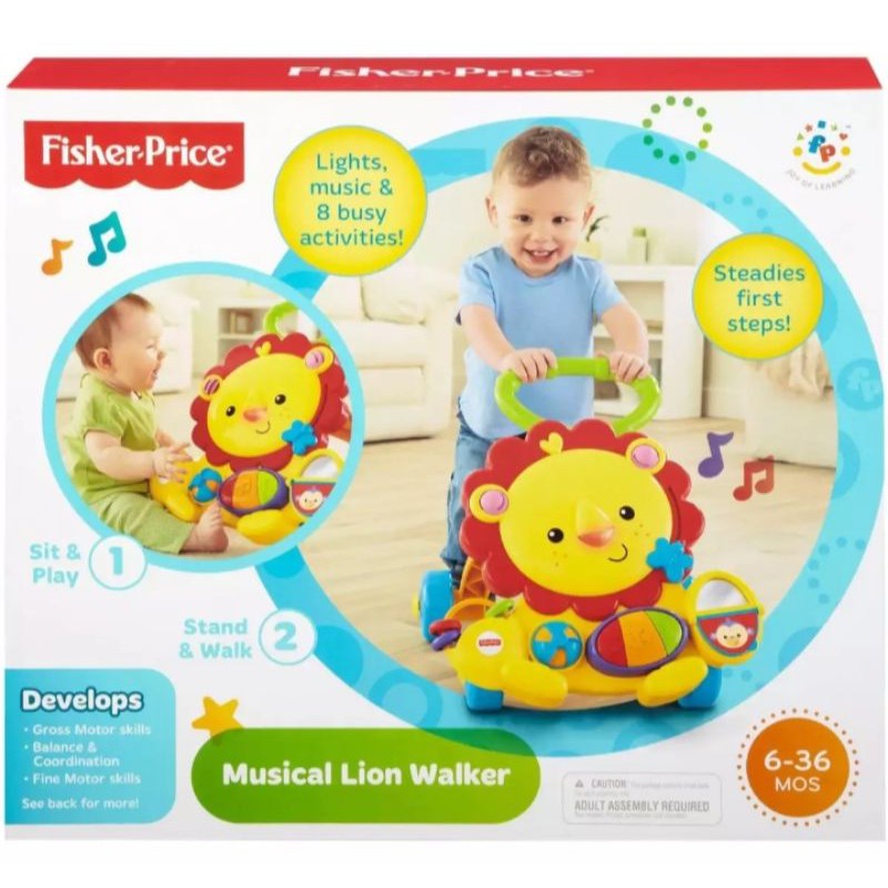 Fisher price cheap lion walker instructions