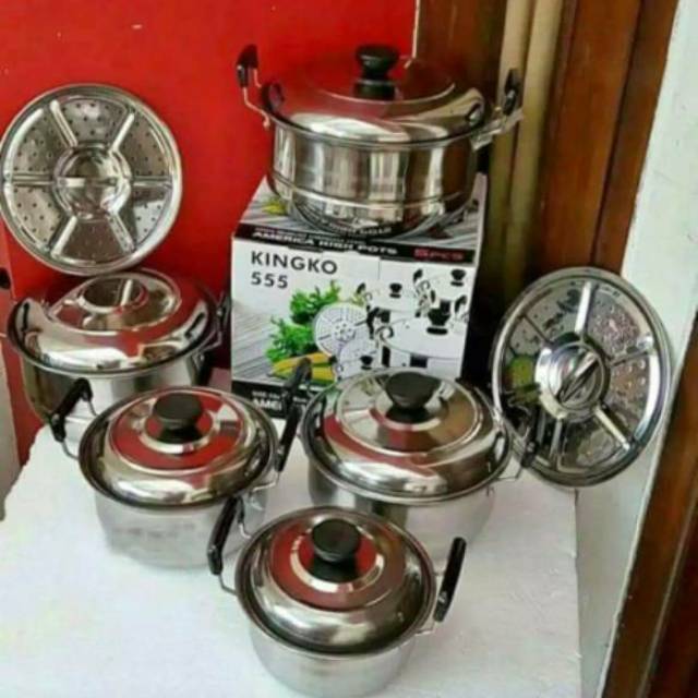Kingko pan set with steamer | Shopee Philippines