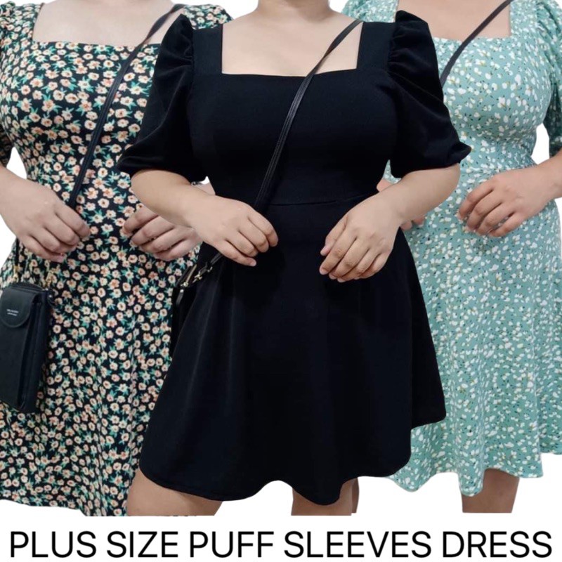 2XL Plus Size Puff Sleeves Baby Doll Dress Up to XXL Taytay Tiangge Direct Supplier Shopee Philippines