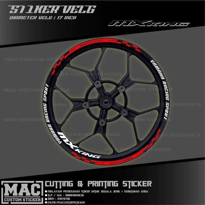 List Of Rim STICKER Wheels - YAMAHA MX KING - TYPE 2-17 INCH | Shopee ...