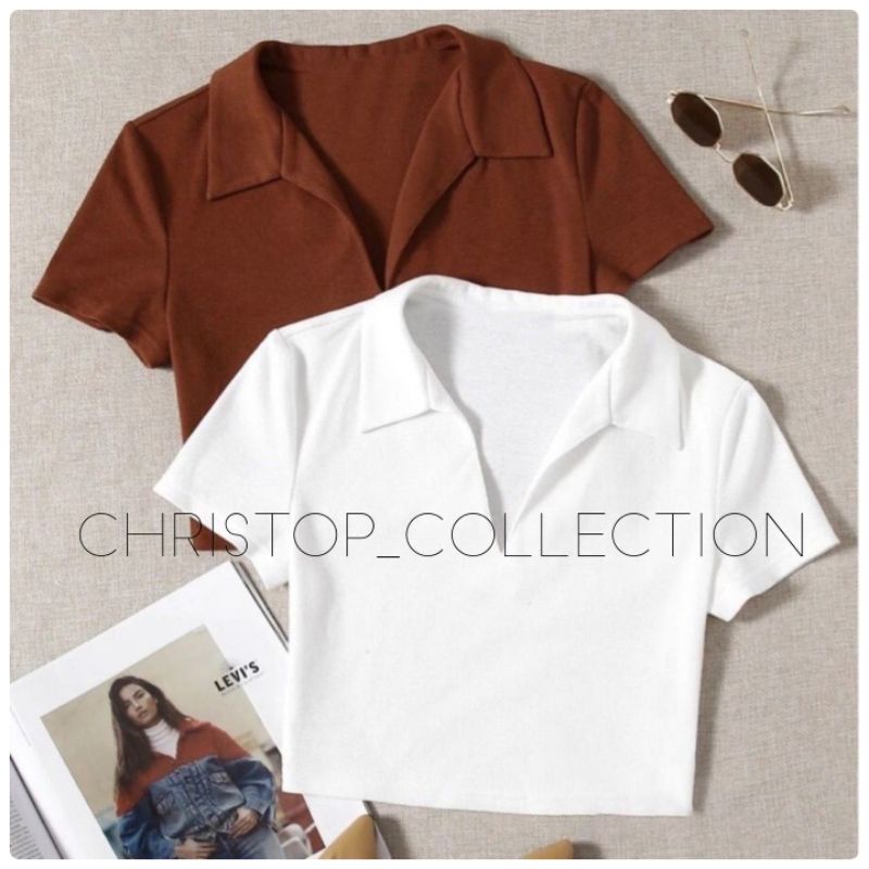 Cropped polo shirt outfit hot sale