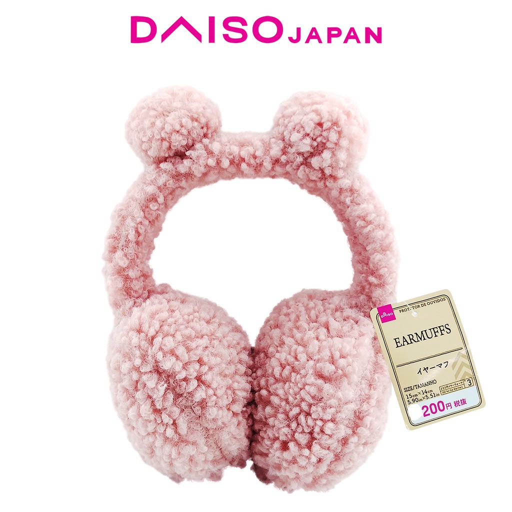Daiso Pink Bear Earmuffs Shopee Philippines