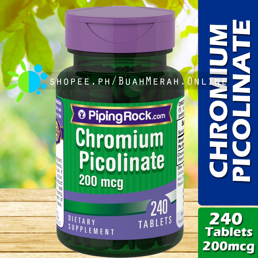 CHROMIUM PICOLINATE 200mcg X 240 Tablets Supplement | Shopee Philippines