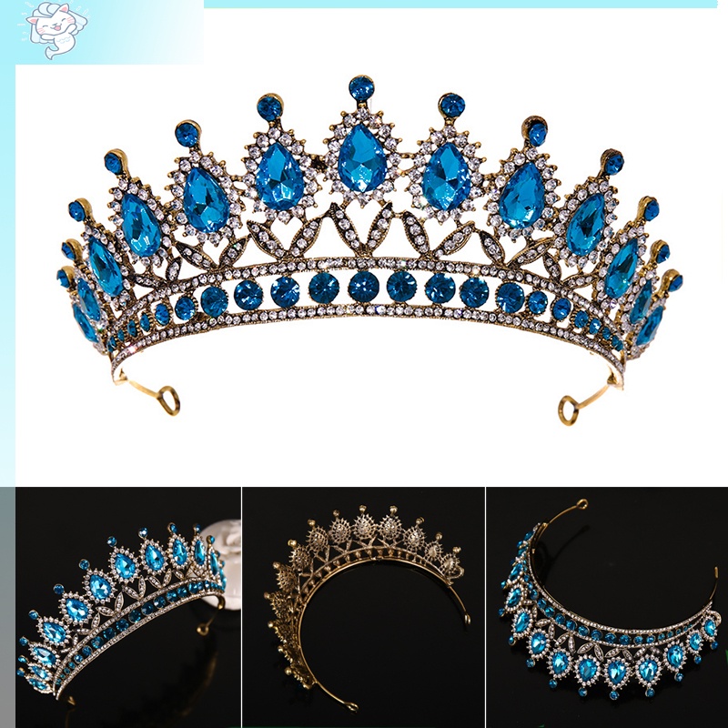 Bridal Jewelry Wedding Headdress Accessories Sapphire Crystal 