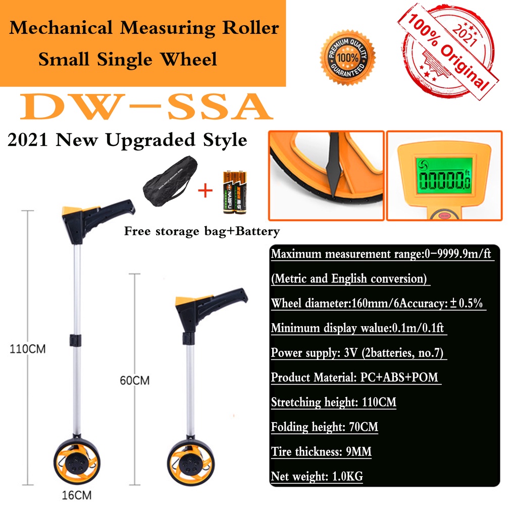【On Stock】Digital/Mechanical ABS Folding Distance Measuring Wheel ...