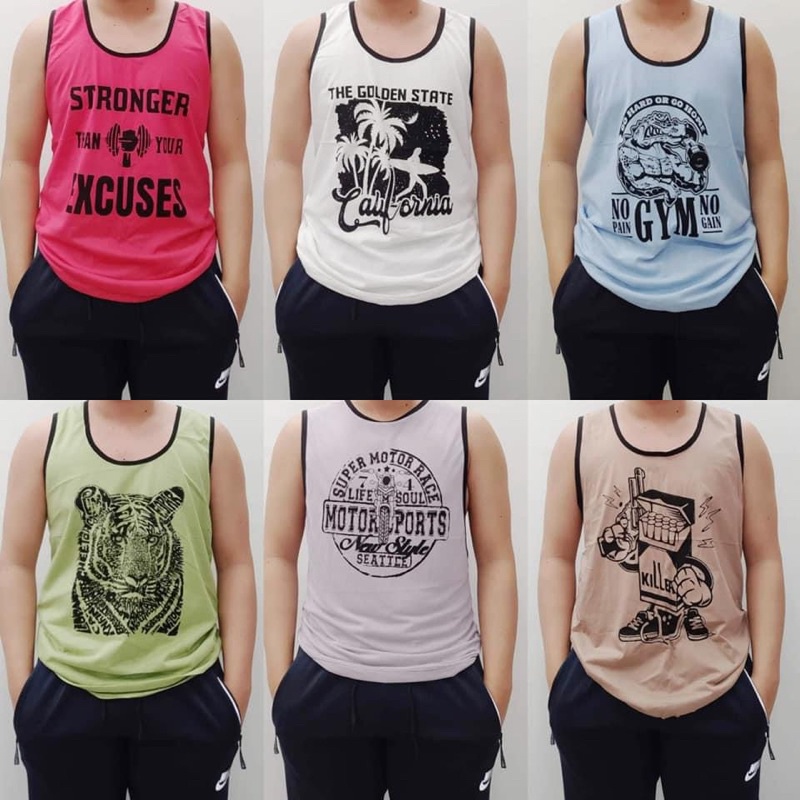 PLAIN STATEMENT PRINT SANDO FOR MENS WHOLESALE BUNDLE OF 6 OR 12 PCS ...