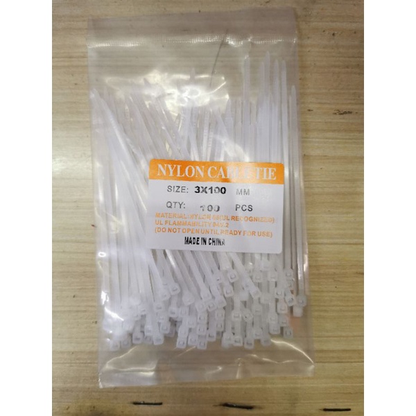 3x100mm nylon cable tie 100pcs. per pack | Shopee Philippines