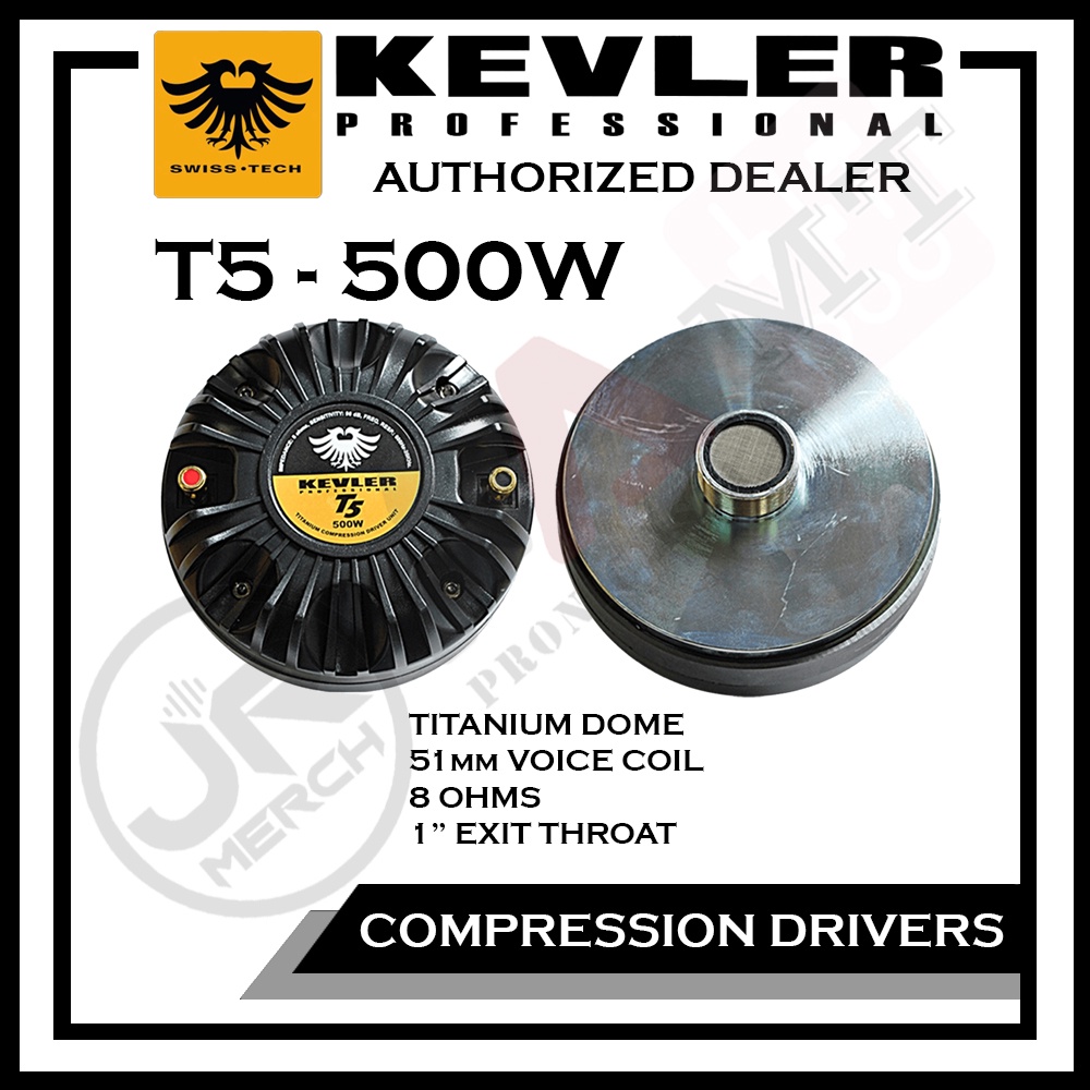 Kevler (T5) 500w. 8 ohms Titanium Screw Type Compression Driver Unit ...
